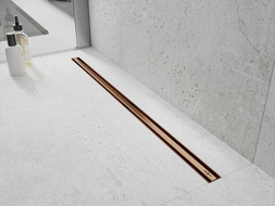 Mexen Flat 360° Slim drainage linéaire rotatif 70 cm, cuivre brossé - 1C41070