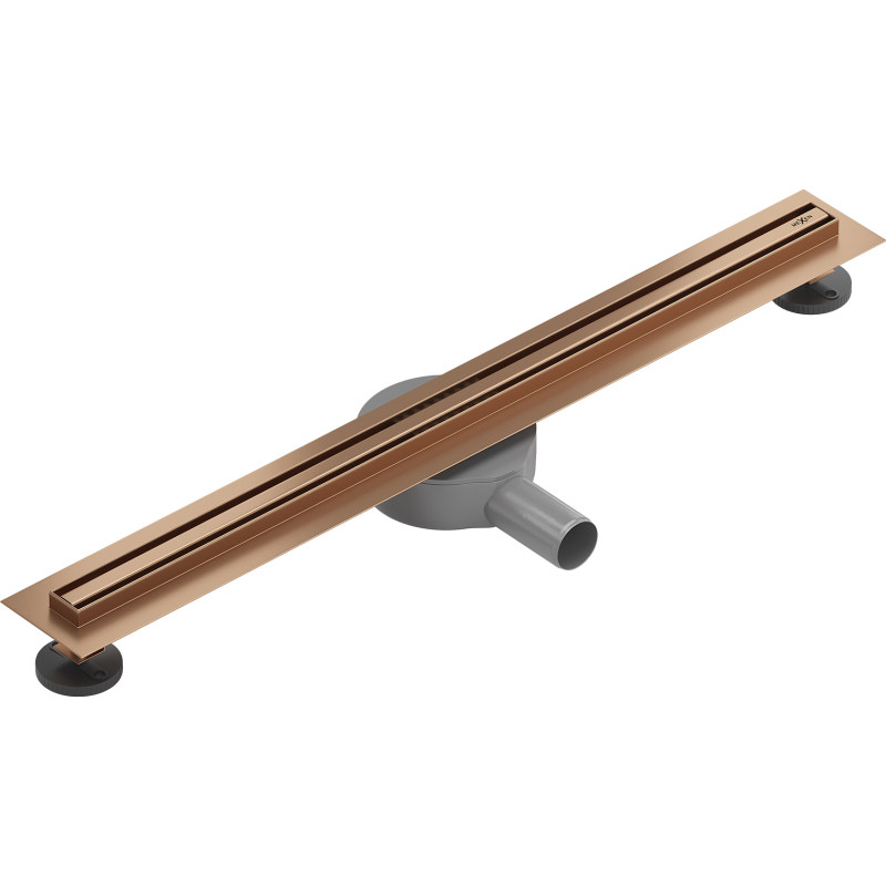 Mexen Flat 360° Slim drainage linéaire rotatif 70 cm, cuivre brossé - 1C41070
