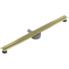 Mexen Flat 360° Slim évacuation linéaire rotative 90 cm, or brossé - 1A41090