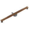 Mexen Flat 360° Slim siphon linéaire rotatif 80 cm, cuivre brossé - 1C41080