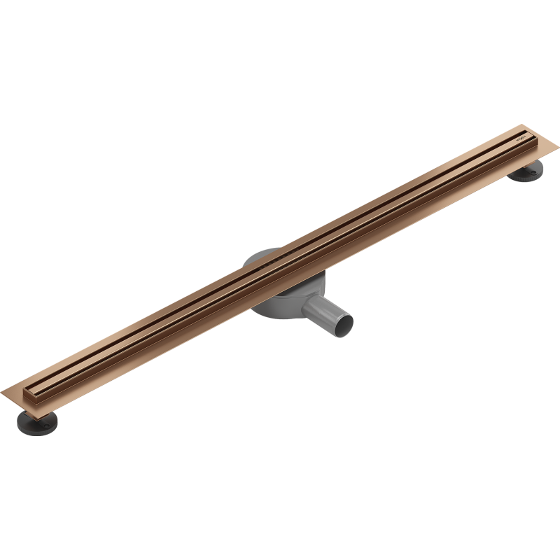 Mexen Flat 360° Slim siphon linéaire rotatif 80 cm, cuivre brossé - 1C41080