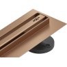 Mexen Flat 360° Slim déversoir linéaire pivotant 160 cm, cuivre brossé - 1C41160