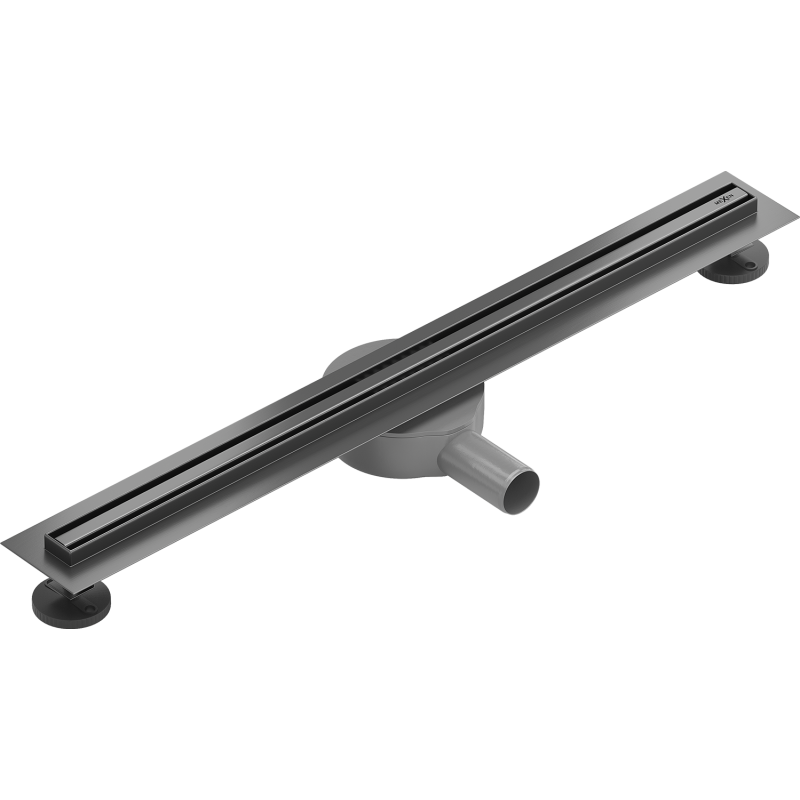 Mexen Flat 360° Slim caniveau linéaire rotatif 70 cm, gris argenté brossé - 1E41070