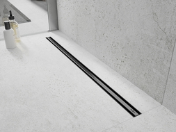 Mexen Flat 360° Slim drain linéaire pivotant 130 cm, gris pistolet brossé - 1E41130