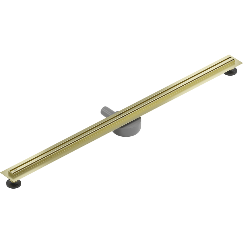 Mexen Flat 360° Slim caniveau linéaire rotatif 130 cm, or brossé - 1A41130