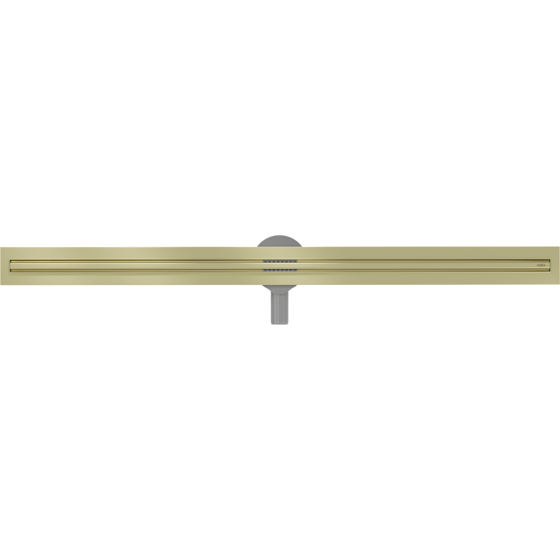 Mexen Flat 360° Slim caniveau linéaire rotatif 130 cm, or brossé - 1A41130