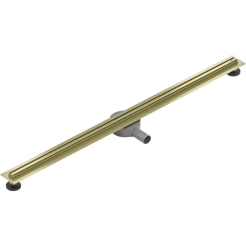 Mexen Flat 360° Slim caniveau linéaire pivotant 140 cm, doré brossé - 1A41140