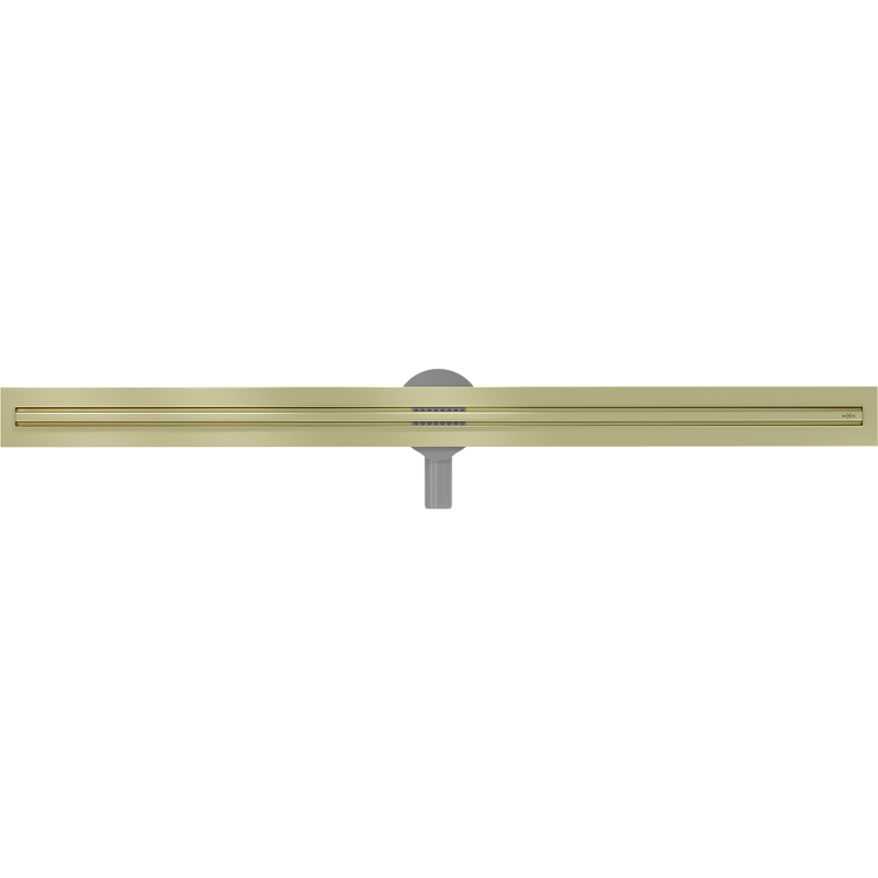 Mexen Flat 360° Slim caniveau linéaire pivotant 140 cm, doré brossé - 1A41140
