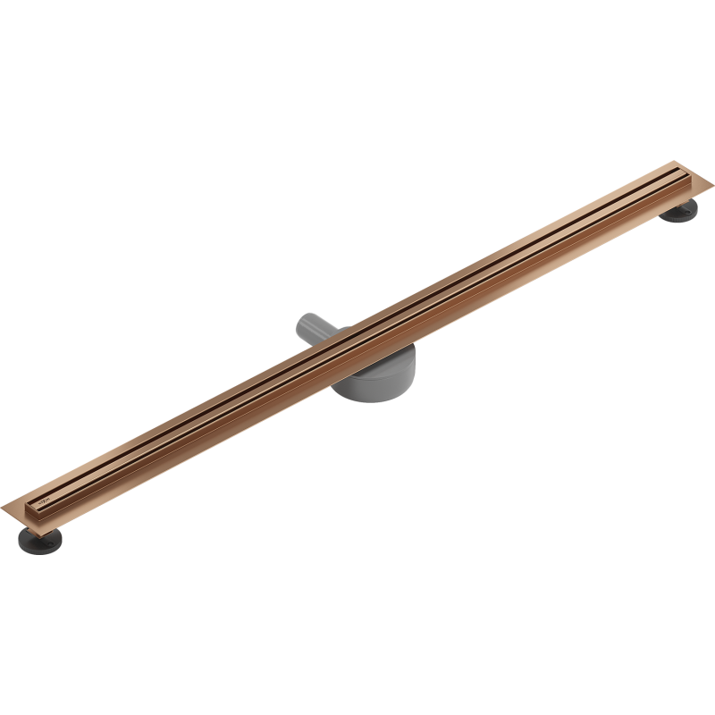 Mexen Flat 360° Slim caniveau de douche linéaire rotatif 130 cm, cuivre brossé - 1C41130