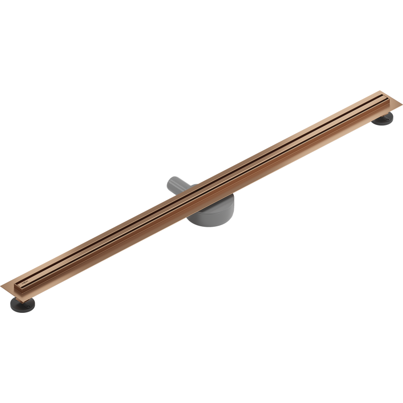 Mexen Flat 360° Slim caniveau linéaire pivotant 140 cm, cuivre brossé - 1C41140