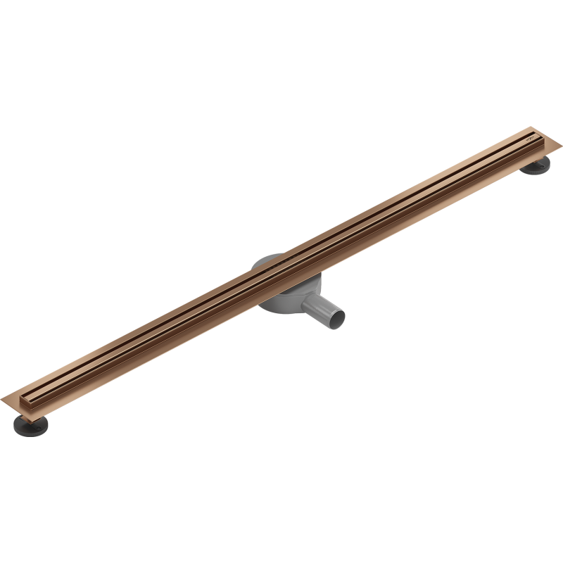 Mexen Flat 360° Slim déversoir linéaire pivotant 160 cm, cuivre brossé - 1C41160