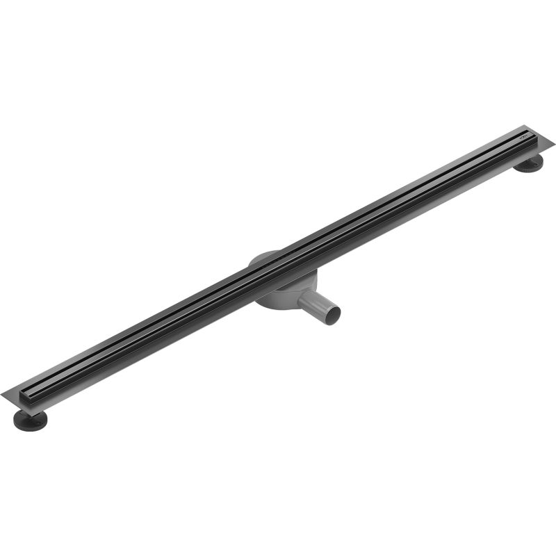 Mexen Flat 360° Slim caniveau linéaire pivotant 140 cm, gris pistolet brossé - 1E41140