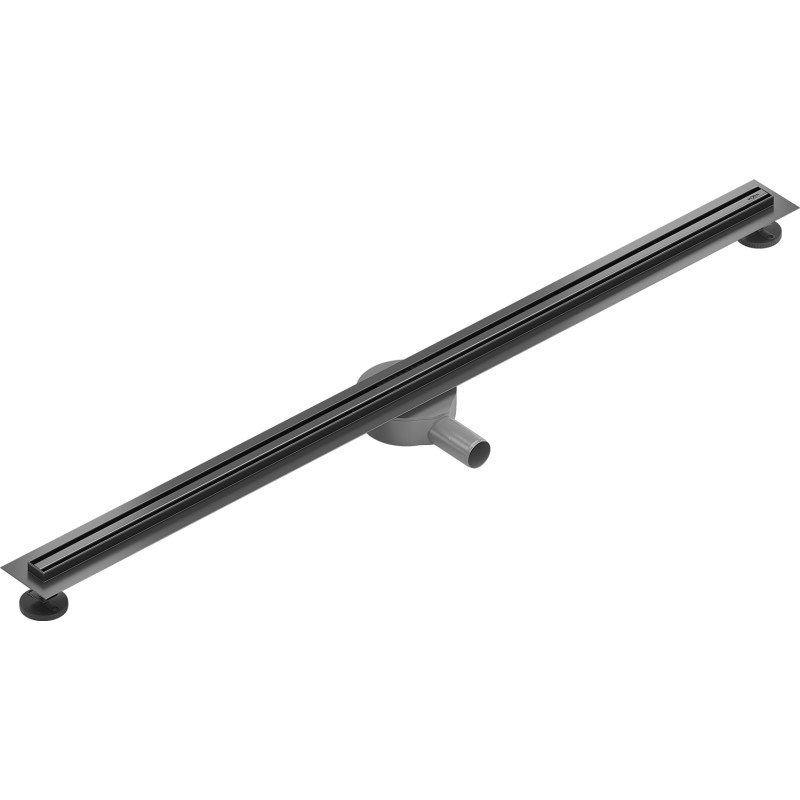 Mexen Flat 360° Slim caniveau linéaire pivotant 150 cm, gun gray brossé - 1E41150