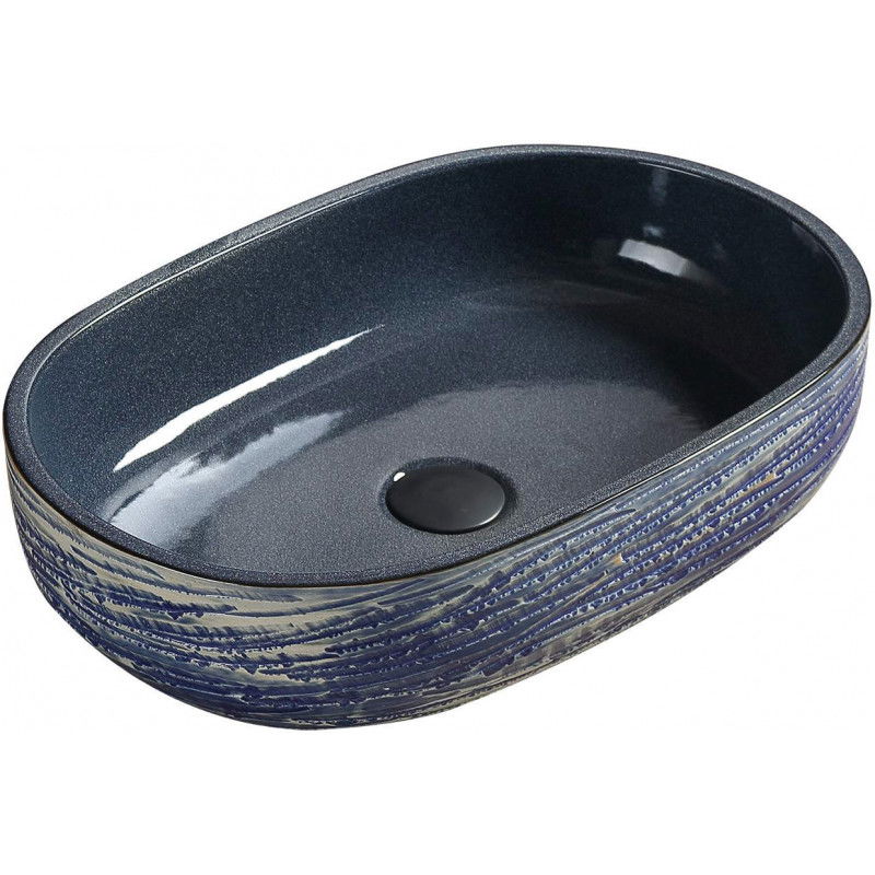 Mexen Alita lavabo de comptoir 58 x 39 cm, Bleu - 22045866