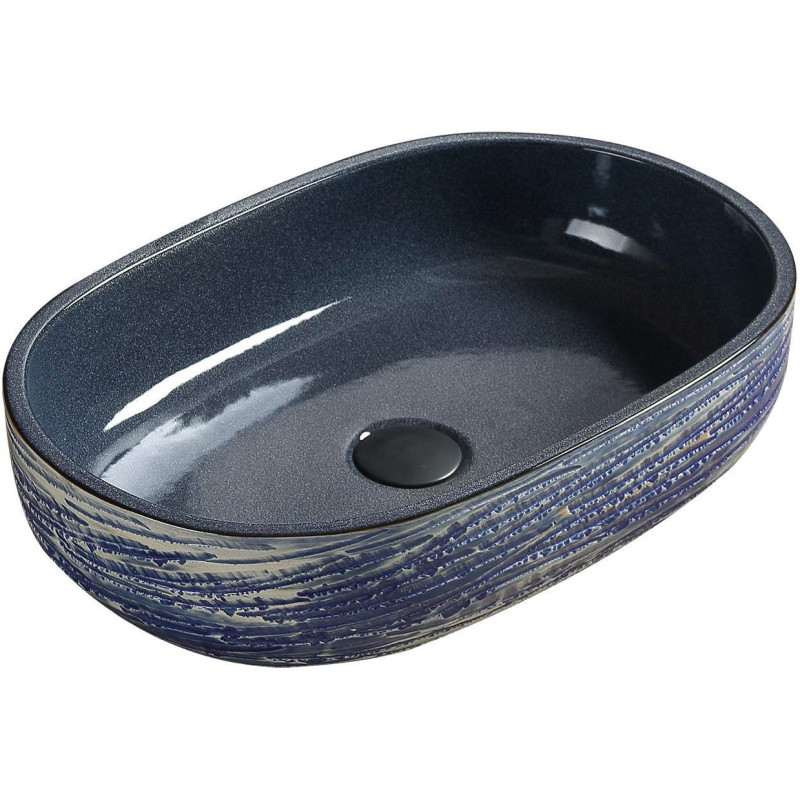 Mexen Alita lavabo encastré 58 x 39 cm, bleu - 22045866