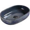 Mexen Alita lavabo à poser 58 x 39 cm, bleu - 22045866