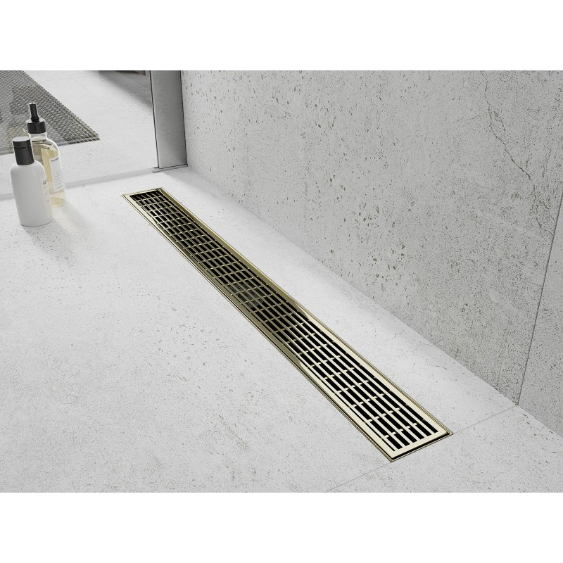 Mexen Flat M33 caniveau linéaire 80 cm, doré - 1533080-15