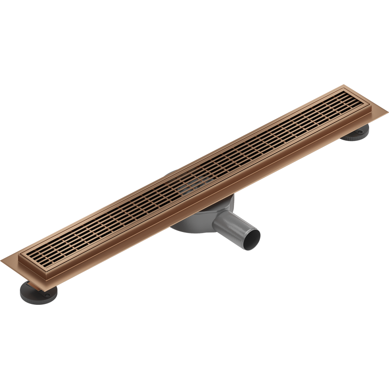 Mexen Flat 360° M33 drainage linéaire rotatif 70 cm, cuivre brossé - 1C33070-40