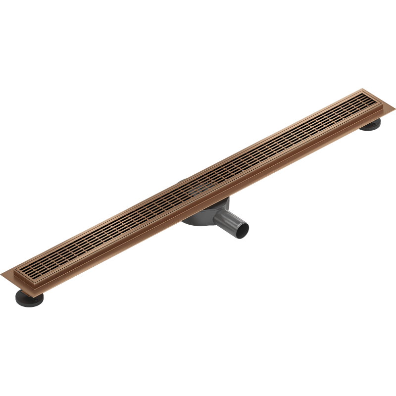 Mexen Flat 360° M33 drain linéaire rotatif 80 cm, cuivre brossé - 1C33080-40