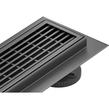 Mexen Flat 360° M33 drain linéaire rotatif 60 cm, gun gray brossé - 1E33060-40