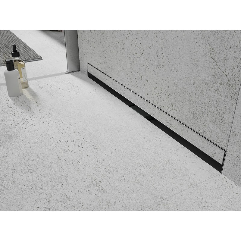 Mexen Flat Wall caniveau linéaire mural 2en1 120 cm, inox - 1030120