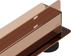 Mexen Flat Wall caniveau de douche mural 2 en 1 60 cm, or rose - 1630060
