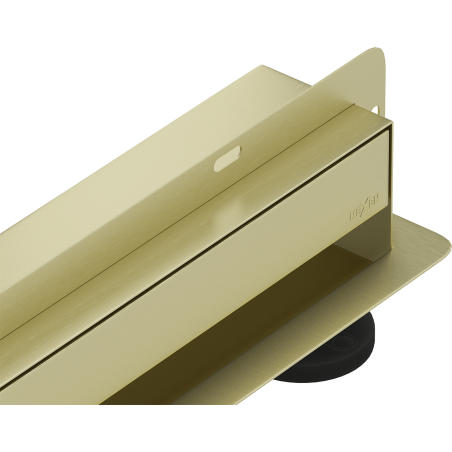 Mexen Flat Wall drainage linéaire mural 2-en-1 60 cm, or brossé - 1A30060