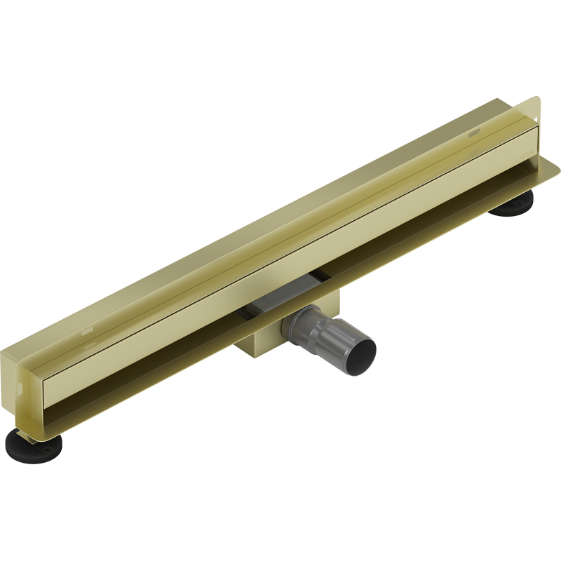 Mexen Flat Wall drainage linéaire mural 2-en-1 60 cm, or brossé - 1A30060