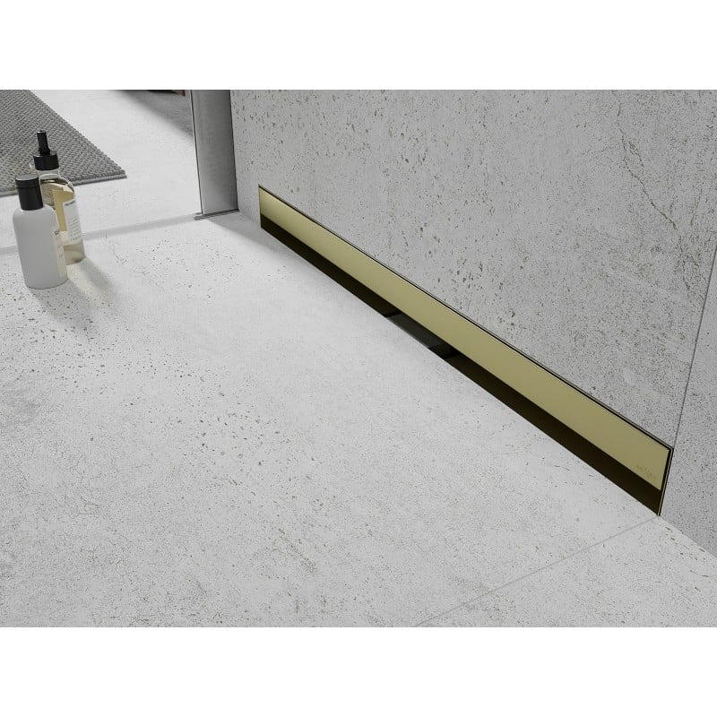 Mexen Flat Wall drainage linéaire mural 2 en 1 70 cm, or brossé - 1A30070