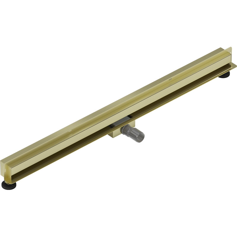 Mexen Flat Wall siphon linéaire mural 2 en 1 110 cm, or brossé - 1A30110