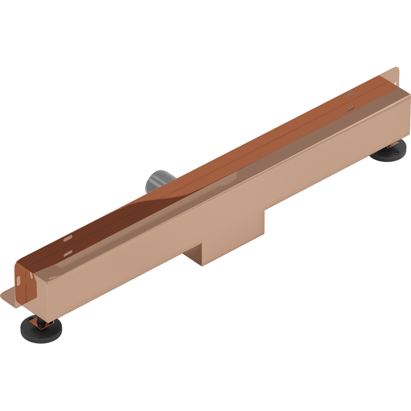 Mexen Flat Wall drainage linéaire mural 2 en 1 70 cm, or rose - 1630070