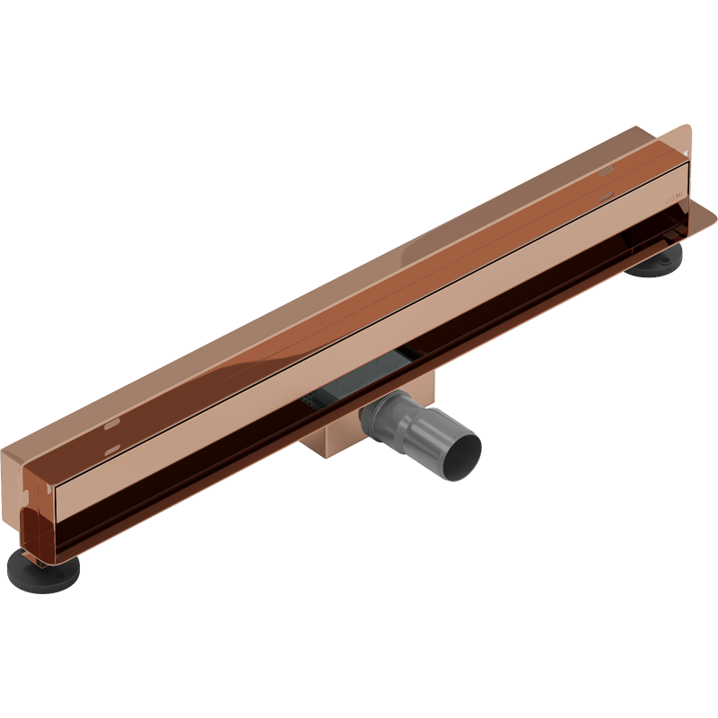 Mexen Flat Wall drainage linéaire mural 2 en 1 70 cm, or rose - 1630070
