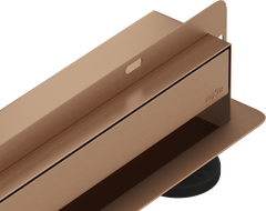 Mexen Flat Wall caniveau linéaire mural 2 en 1 50 cm, cuivre brossé - 1C30050