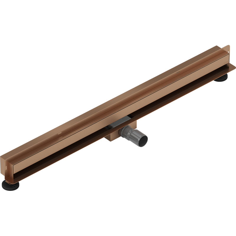 Mexen Flat Wall drainage linéaire mural 2 en 1 80 cm, cuivre brossé - 1C30080
