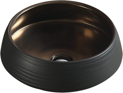 Mexen Ariana lavabo de comptoir 43 x 43 cm, Noir/Or - 22054366