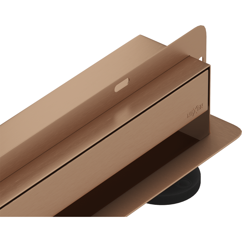 Mexen Flat Wall caniveau mural linéaire 2 en 1 110 cm, cuivre brossé - 1C30110