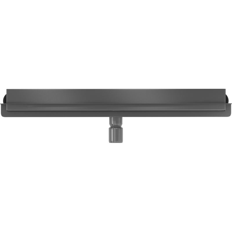 Mexen Flat Wall caniveau mural linéaire 2-en-1 70 cm, gris fusil brossé - 1E30070