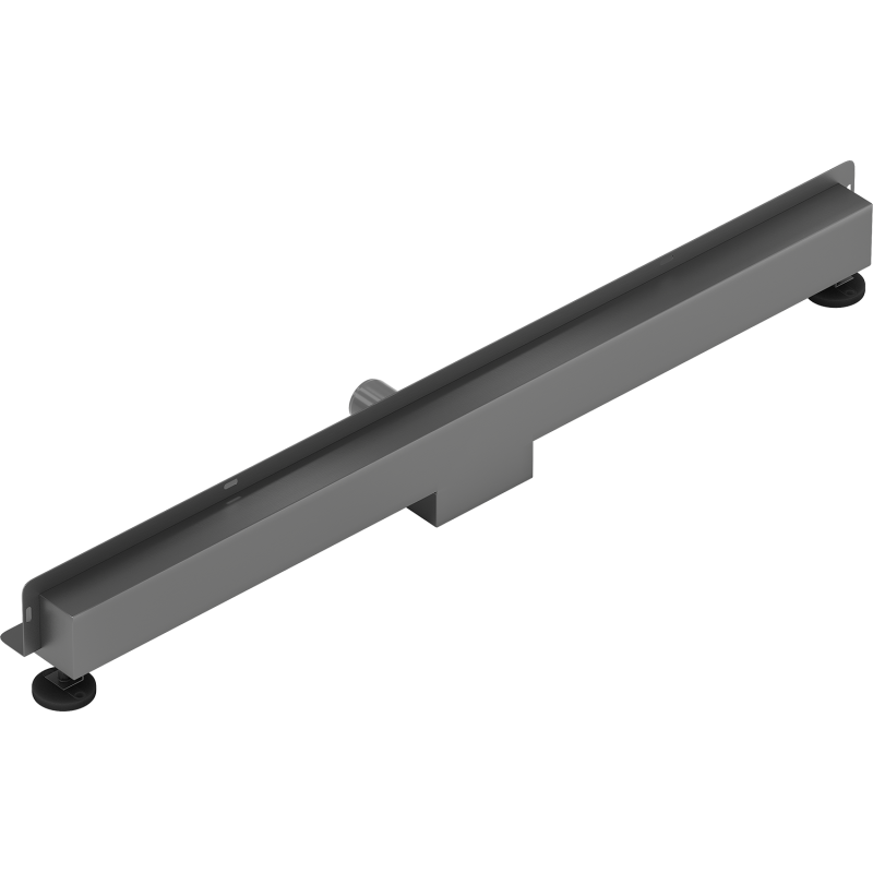 Mexen Flat Wall caniveau mural linéaire 2 en 1 100 cm, gun gray brossé - 1E30100