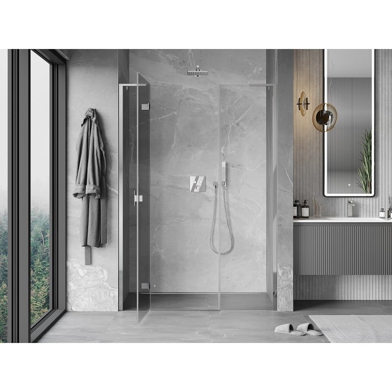 Mexen Mist-H L porte de douche pivotante gauche 120 cm, transparent, chrome - 8A5L-120-001-01-00-L