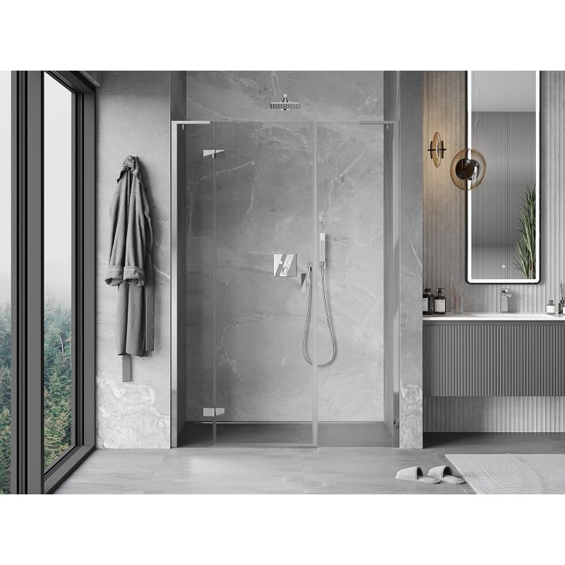 Mexen Mist-H L porte de douche pivotante gauche 160 cm, transparent, chromé - 8A5L-160-001-01-00-L