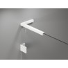 Mexen ensemble de supports d'angle en L pour portes et parois de douche 6-8 mm, blanc - 830-12-20