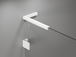 Mexen ensemble de supports d'angle en L pour portes et parois de douche 6-8 mm, blanc - 830-12-20