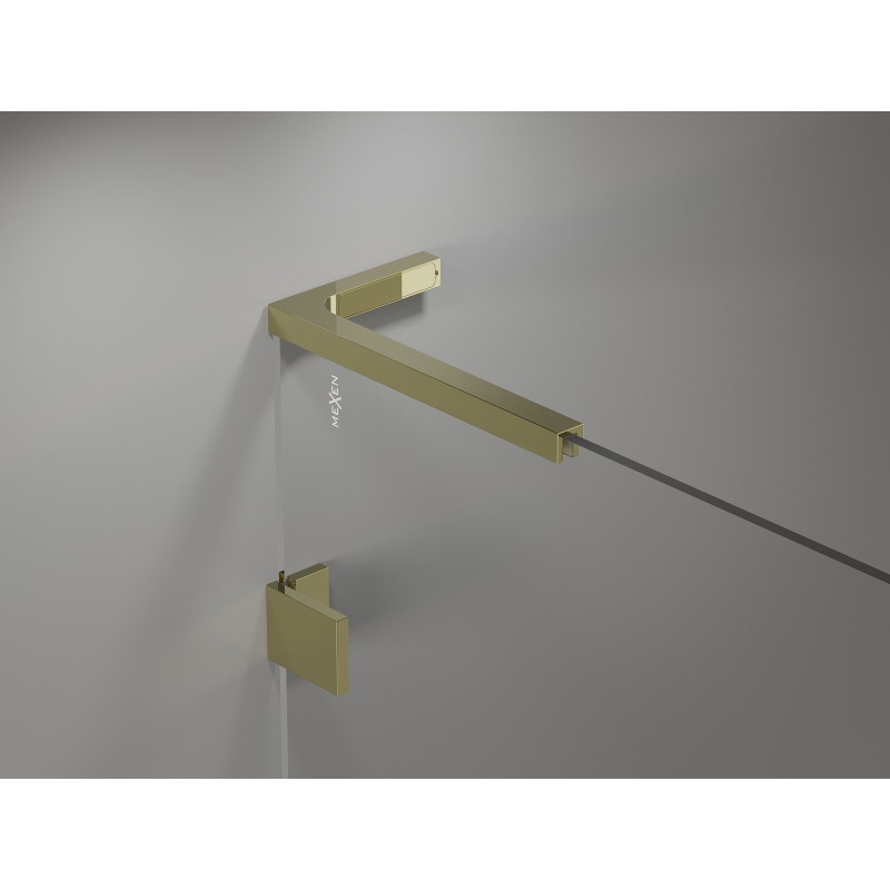 Mexen Uni-L1 ensemble de supports d'angle en L pour portes et parois de douche 6-8 mm, doré - 830-12-50