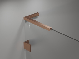 Mexen ensemble de supports d'angle en L pour portes et parois de douche 6-8 mm, cuivre brossé - 830-12-65