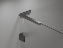 Mexen ensemble de supports d'angle en L pour portes et panneaux de douche 6-8 mm, gris canon brossé - 830-12-66