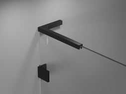 Mexen ensemble de supports en L pour portes et parois de douche 6-8 mm, noir - 830-12-70