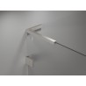 Mexen ensemble de supports d'angle en L pour portes et parois de douche 6-8 mm, nickel brossé - 830-12-97