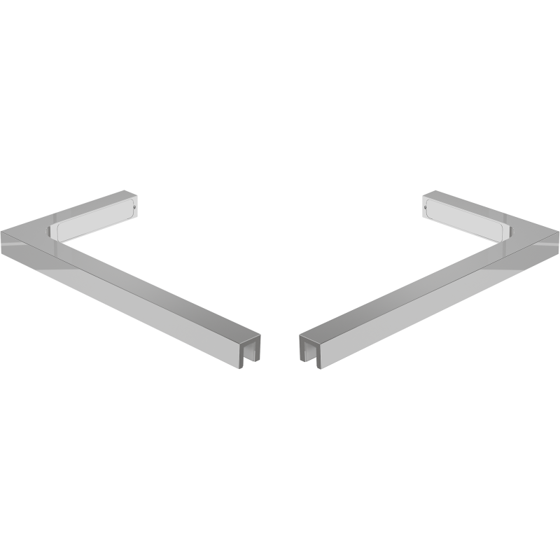 Mexen ensemble de supports d'angle en L pour portes et cloisons de douche 6-8 mm, chrome - 830-12-01