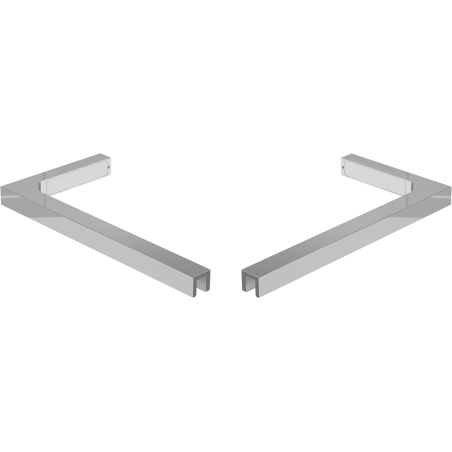 Mexen ensemble de supports d'angle en L pour portes et cloisons de douche 6-8 mm, chrome - 830-12-01