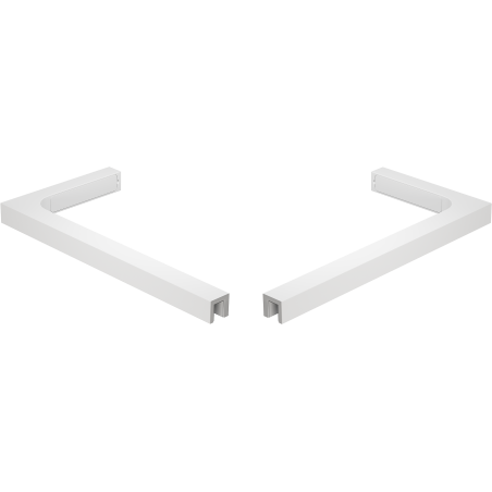 Mexen ensemble de supports d'angle en L pour portes et parois de douche 6-8 mm, blanc - 830-12-20